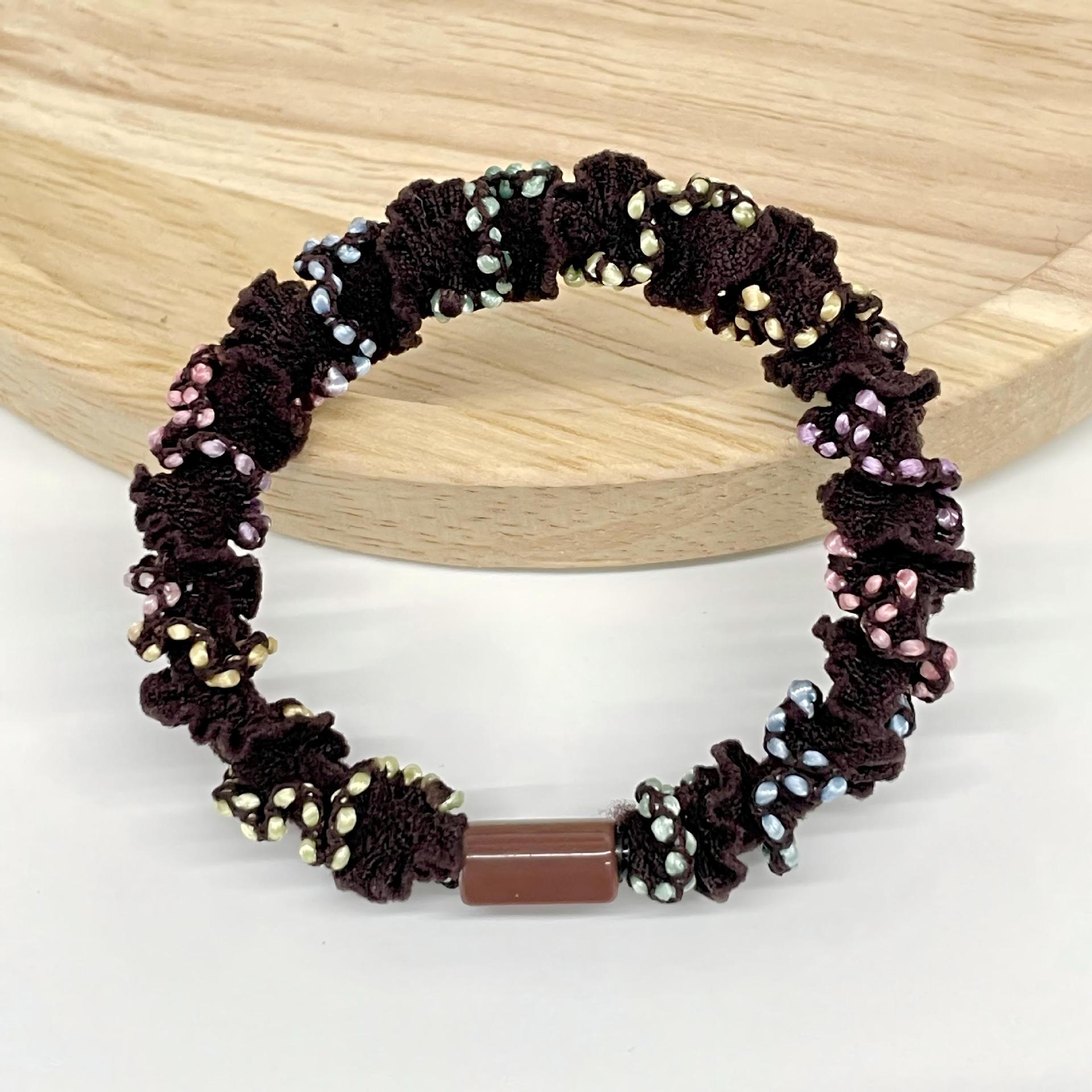 Wholesale fashion hair ring hair high elastic woven seamless hair rope